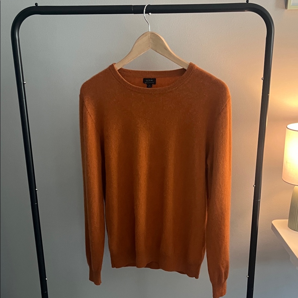 J. Crew Men’s Crewneck Sweater in Burnt Orange